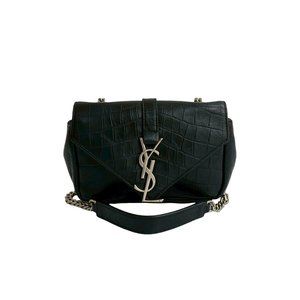 YVES SAINT LAURENT Black Leather Shoulder Bag